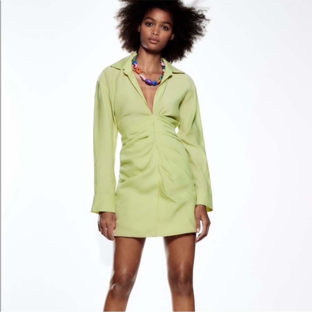 Zara ruched mini dress